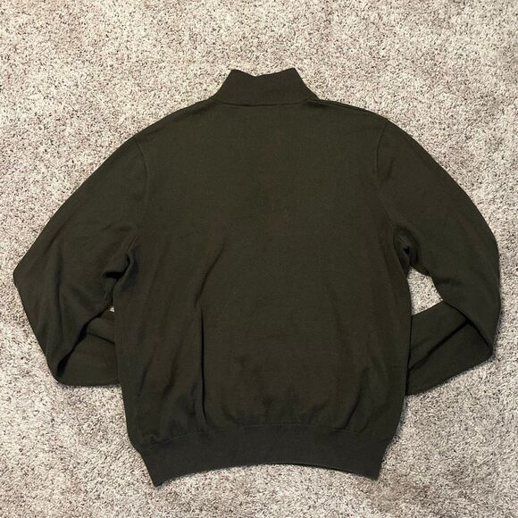 Ralph Lauren Polo Golf Green Cashmere Blend 1/4 Zip Sweater Large - Picture 6 of 6